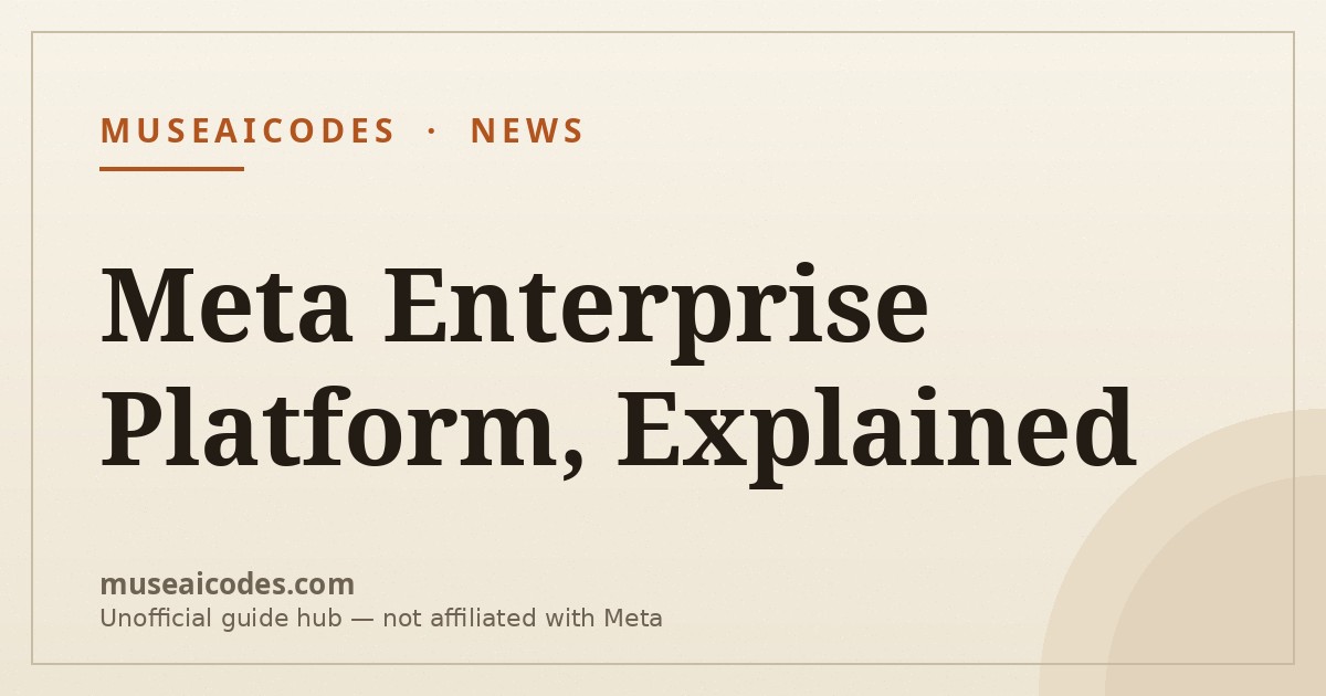 Editorial cover card for the Meta Enterprise Platform explainer guide